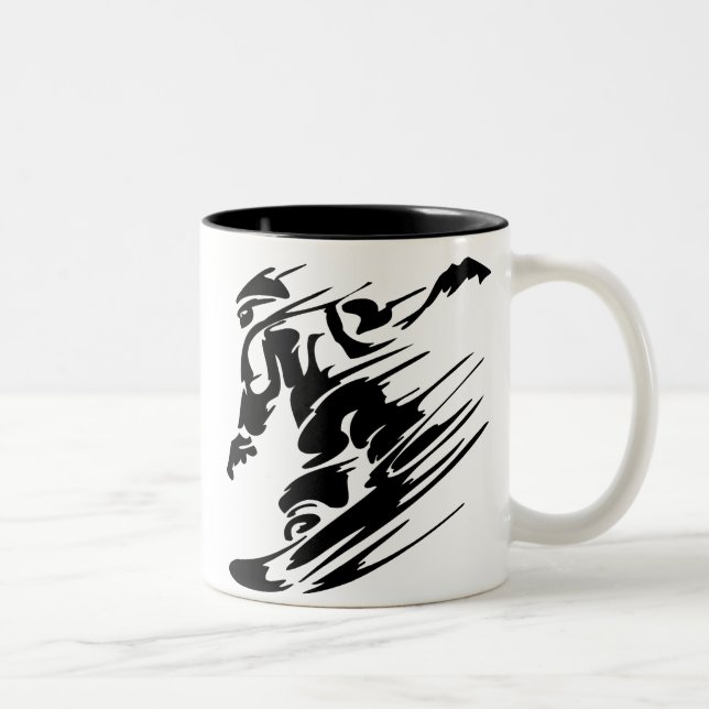 SNOWBOARDING Two-Tone COFFEE MUG (Right)