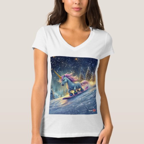 Snowboarding Unicorn Designed by  T_Shirt