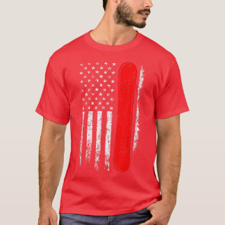 Snowboarding USA Flag Patriotism Snowboarder Frees T-Shirt