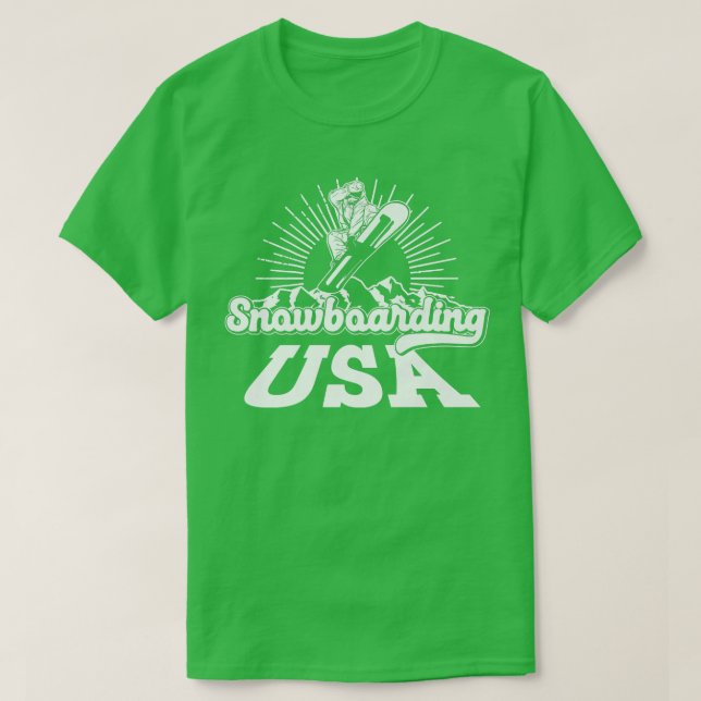 Snowboarding USA for Snowboarder Men Women  T-Shirt (Design Front)