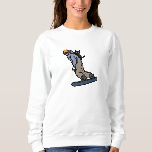 Snowboarding with My Cat Sweatshirt