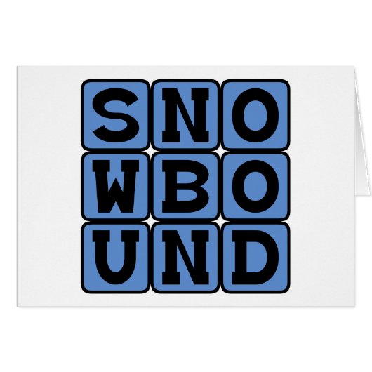 Snowbound, Headed For The Snow Cards (Front Horizontal)