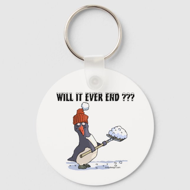 Snowbound Penguin Keychain (Front)