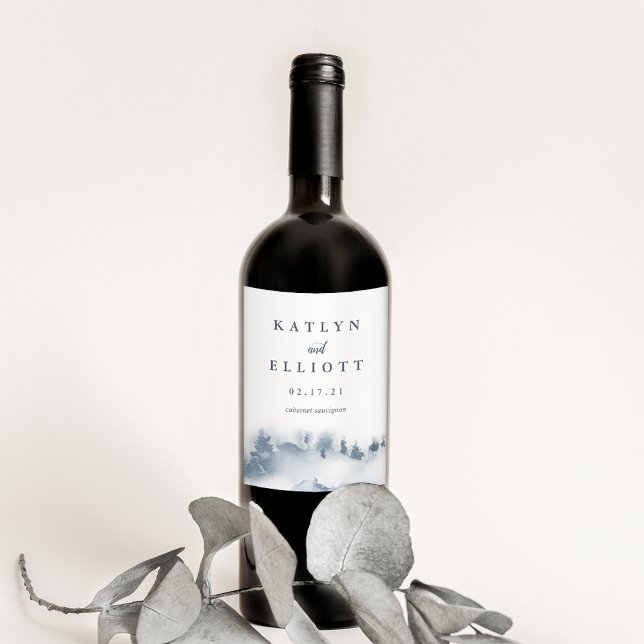 Snowbound | Personalized Wedding Wine Label (Creator Uploaded)