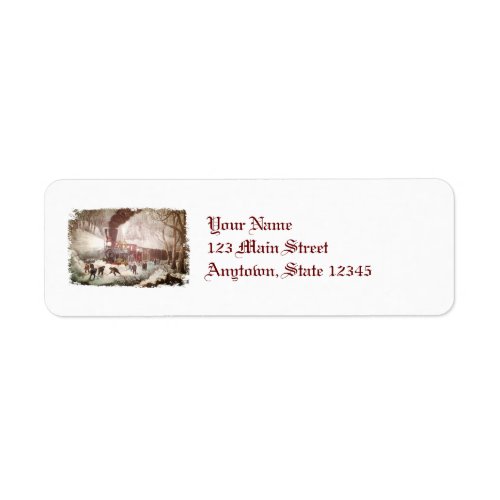 Snowbound Train Return Address Labels