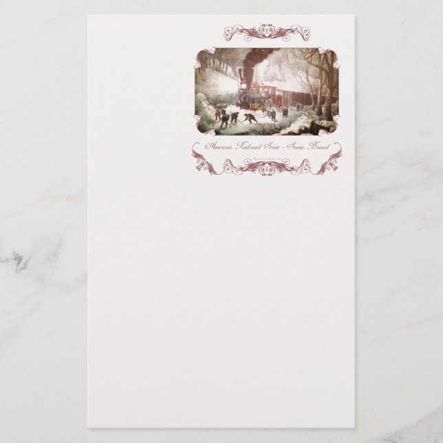 Snowbound Train Stationery (Front)