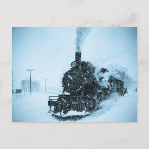 Snowbound Train Vintage Postcard