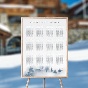 Snowbound   Winter Mountain Wedding Seating Chart