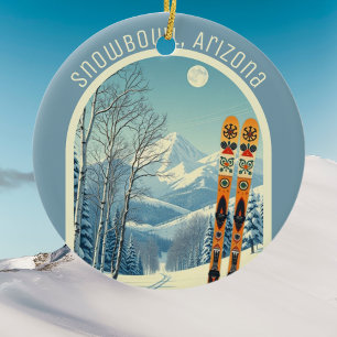 Snowbowl Arizona ski souvenir Ceramic Ornament