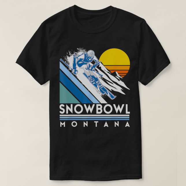 Snowbowl Montana Retro Ski  T-Shirt (Design Front)