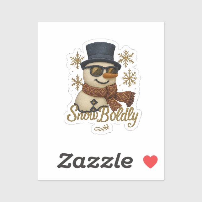 SnowBuddy Glitter Snowman Sticker (Sheet)