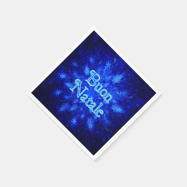 Snowburst - Buon Natale Napkins (Corner)