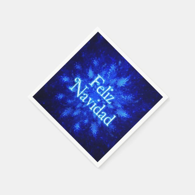 Snowburst - Feliz Navidad Napkins (Corner)
