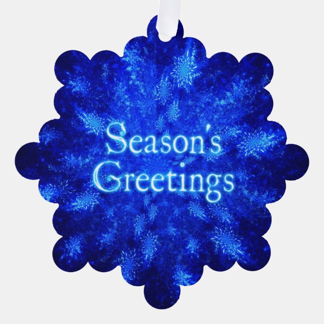 Snowburst - Season's Greetings Ornament Card (Front)