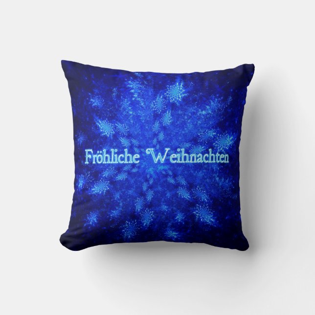 Snowburst Throw Pillow (Front)