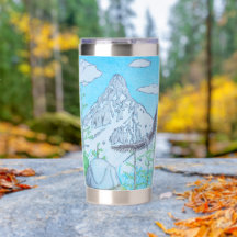 Snowcapped Mountain & Eagle