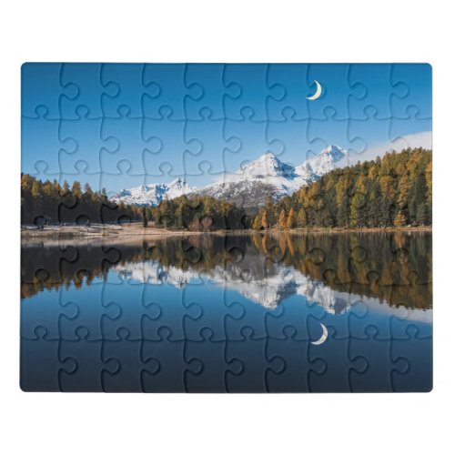 Snowcapped Mountain Lake  Jigsaw Puzzle