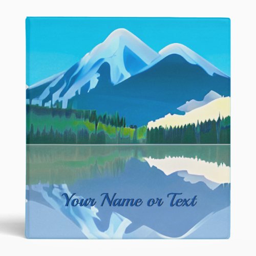 Snowcapped Mountains Reflected in a Lake 3 Ring Binder
