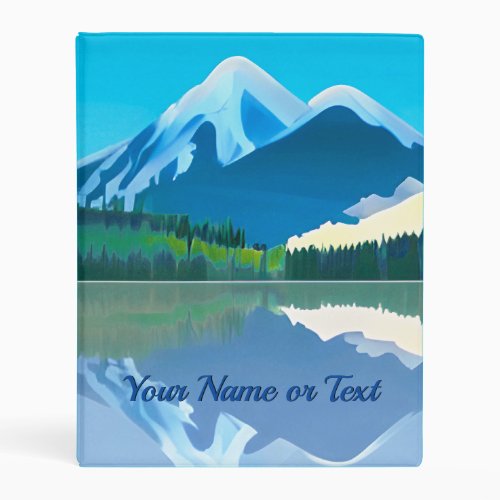 Snowcapped Mountains Reflected in a Lake Mini Binder