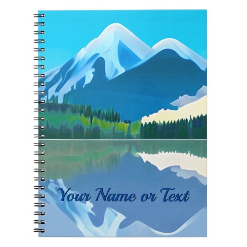 Snowcapped Mountains Reflected in a Lake Notebook