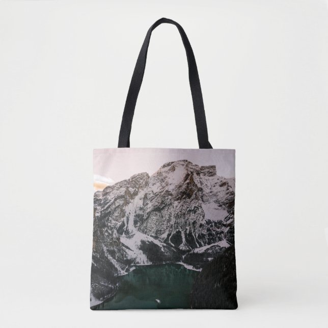 SNOWCAPPED MOUNTAINS TOTE BAG (Front)