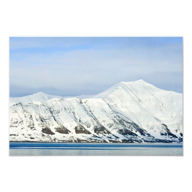 Snowcapped peaks Woodfjord Svalbard 2 Photo Print (Front)