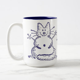 Snowcat Snowman Mug