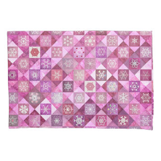 Snowcatcher Heartflakes Patchwork Pillow Case