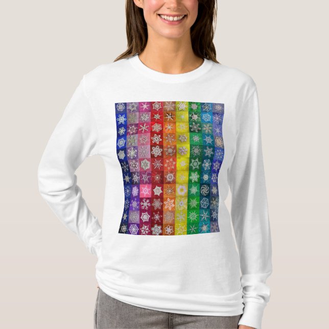 Snowcatcher Snowflake Rainbow T-Shirt (Front)