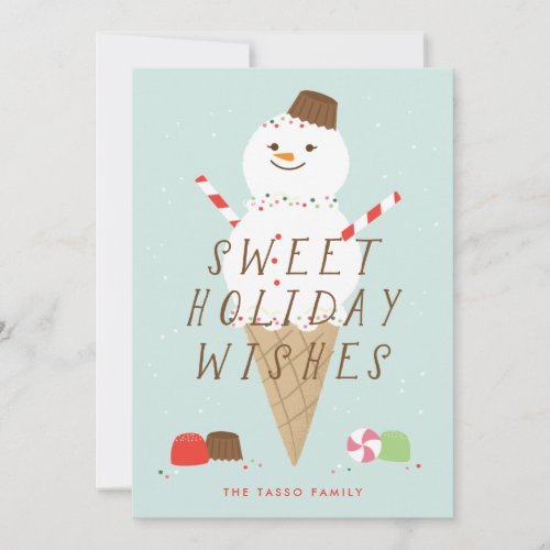 Snowcone Christmas Greeting Card