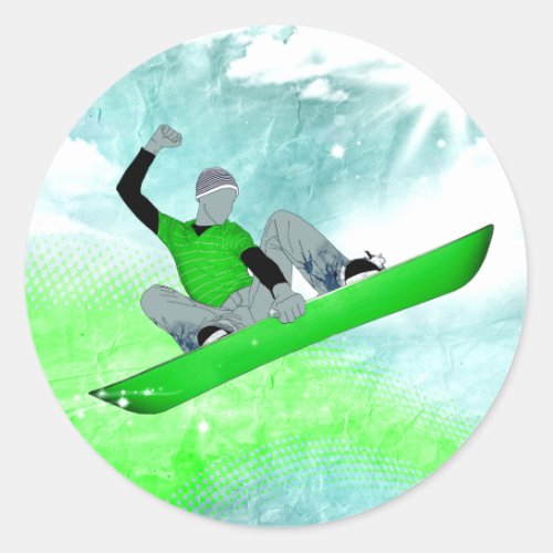 snowcore classic round sticker