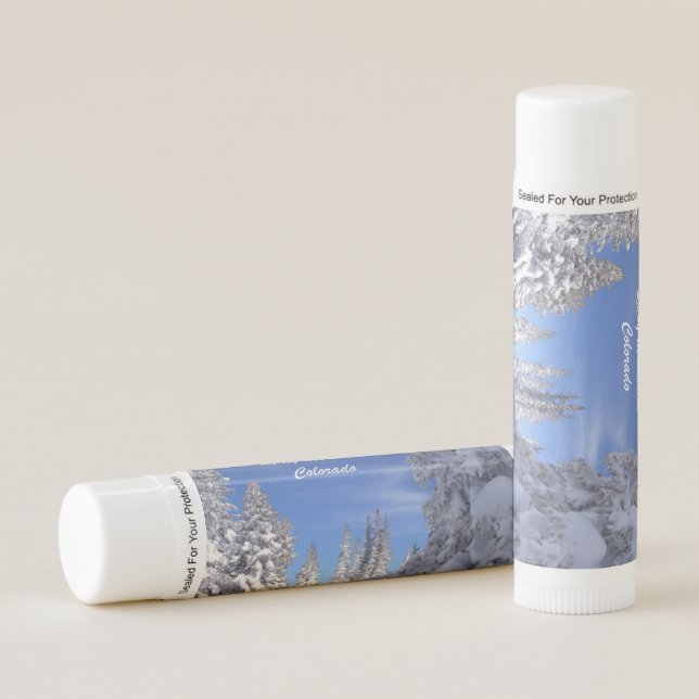 Snowcovered Colorado Rocky Mountains Lip Balm (Front)