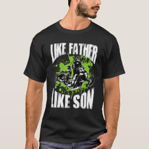 Snowcross Like Father Like Son Gift Proud Snowmobi T-Shirt