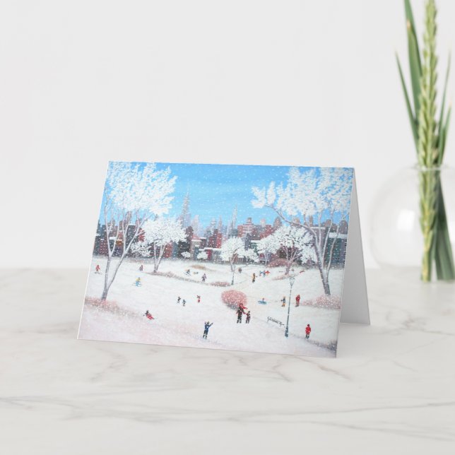 Snowday Greeting Card by Rino Li Causi (Front)