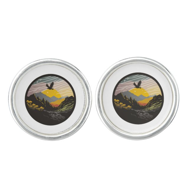 Snowdonia Cufflinks (Front)