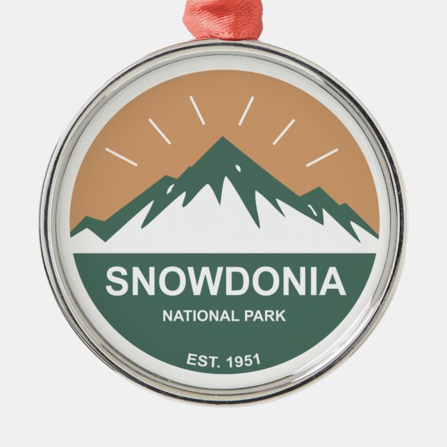 Snowdonia National Park Metal Ornament (Front)