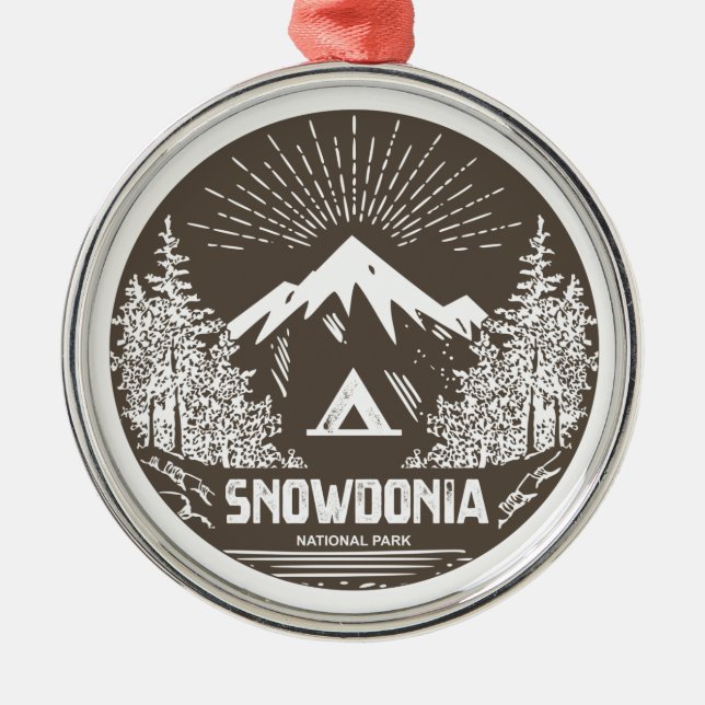 Snowdonia National Park Metal Ornament (Front)
