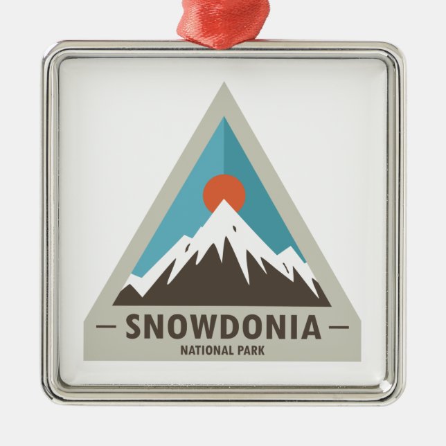 Snowdonia National Park Metal Ornament (Front)