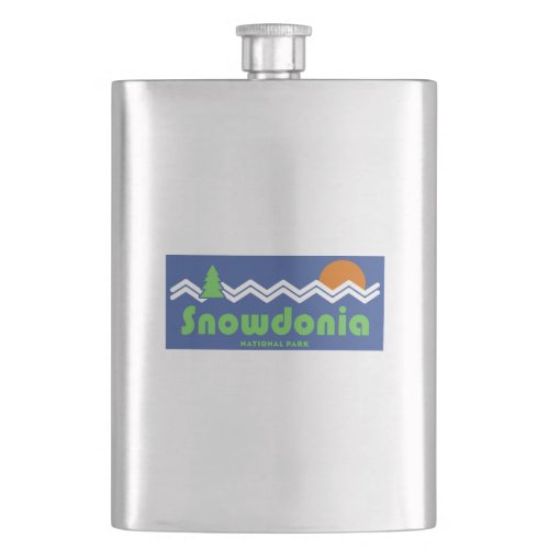 Snowdonia National Park Retro Flask