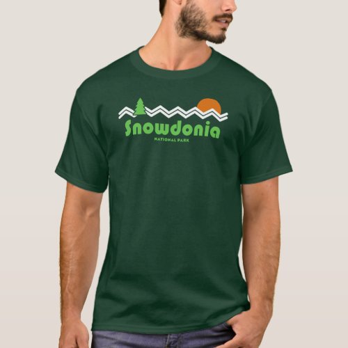 Snowdonia National Park Retro T_Shirt