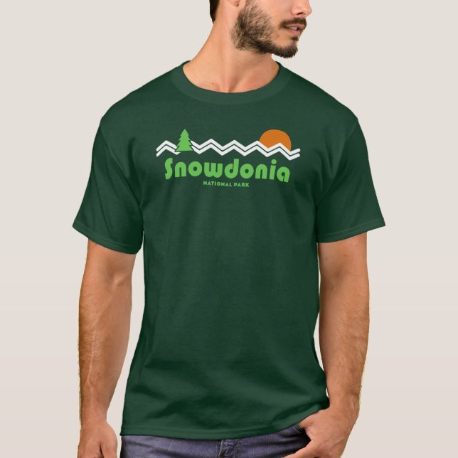 Snowdonia National Park Retro T-Shirt (Front)
