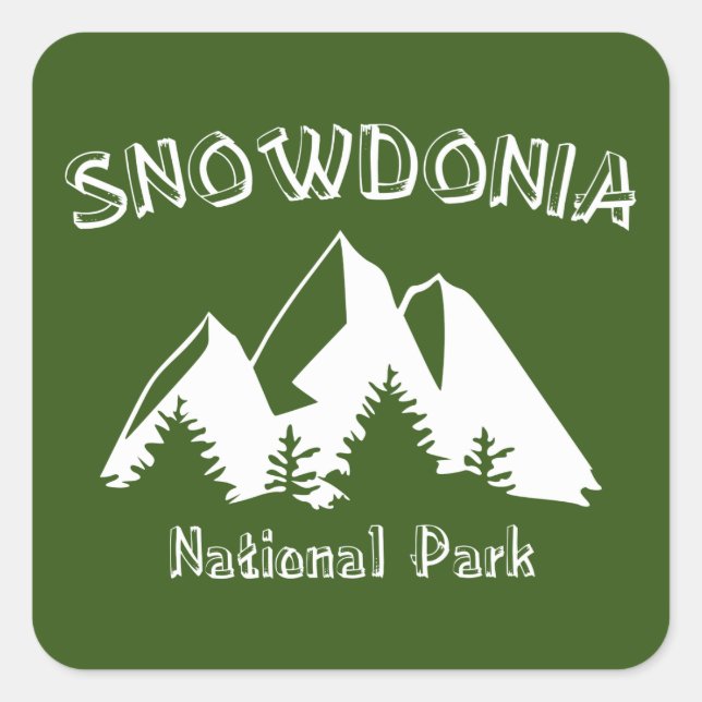 Snowdonia National Park Square Sticker (Front)