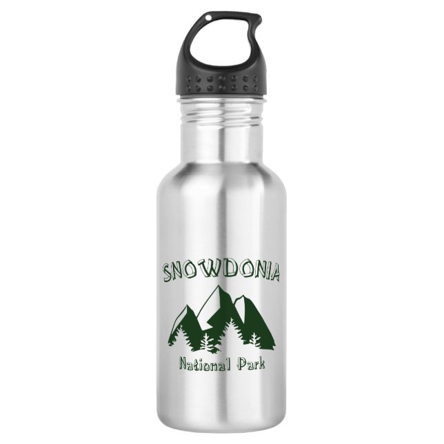 Snowdonia National Park Stainless Steel Water Bottle (Front)