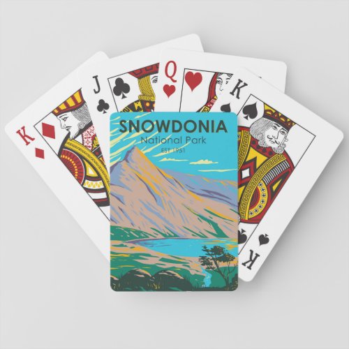 Snowdonia National Park Wales Lake Glaslyn Vintage Poker Cards