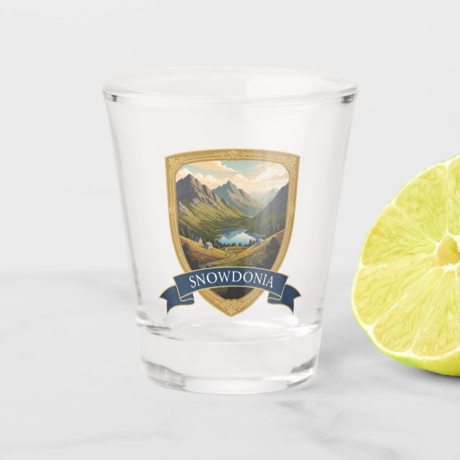 Snowdonia National Park Wales Travel Shot Glass (Front)