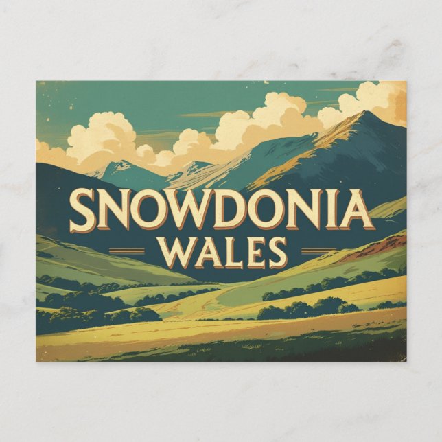 Snowdonia, Wales – Majestic Peaks & Wild Beauty Postcard (Front)