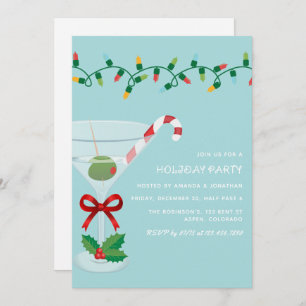 Snowdrift Christmas Holiday Cocktail Party Invitation