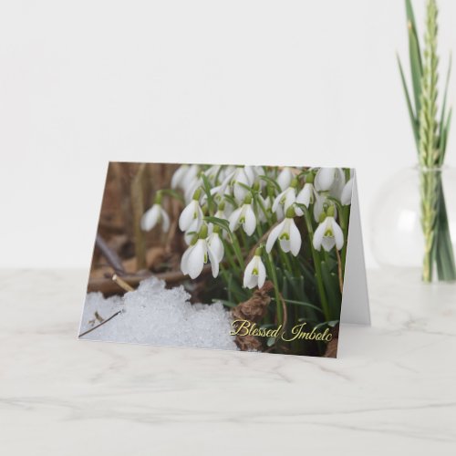 Snowdrop Blessed Imbolc Pagan Wiccan Greeting Holiday Card