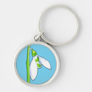Snowdrop blue Premium Keychain