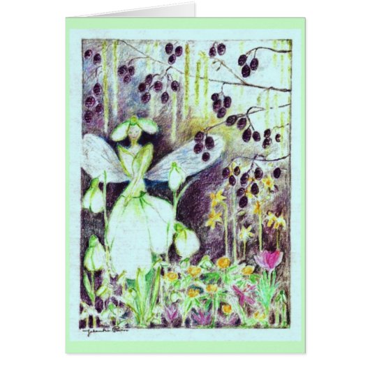 Snowdrop elve "Galanthus" Cards (Front)
